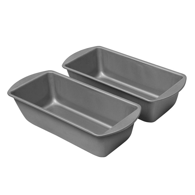 OvenStuff G & S Metal Products Company OvenStuff Nonstick Large Loaf Baking Pan, Set of 2, Gray - Image 2